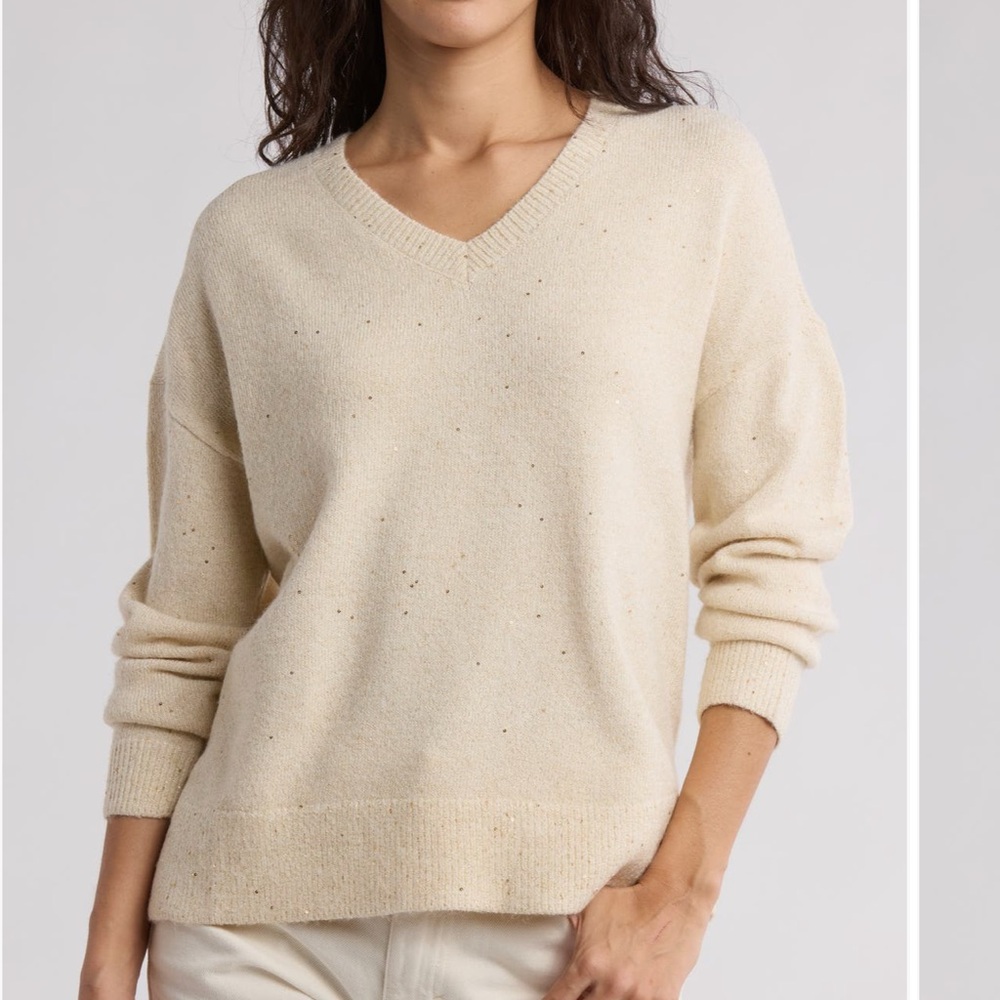 New with tags Joe’s v-neck metallic sweater